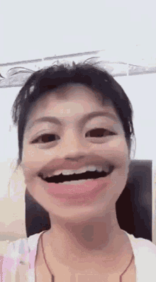 laugh big mouth happy filter selfie