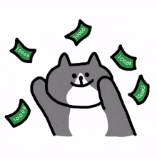 cat money rich happy confient