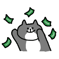 Cat Money Sticker - Cat Money Rich Stickers