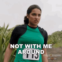 Not With Me Around Izzy Garcia GIF - Not With Me Around Izzy Garcia Green Dino Fury Ranger GIFs