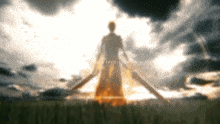 a silhouette of a person holding a sword with the words " my eternity eternally " below