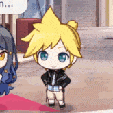 a cartoon character is standing with his hands on his hips in a video game .