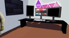 a computer monitor displays a screen that says youtube on it