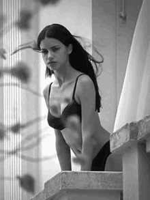 Adriana Lima Black And White GIF