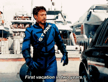 tony stark first vacation in two years vacation iron man2 robert downey jr
