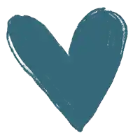 a blue heart is painted on a white surface