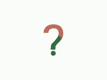 a question mark with a rainbow colored swirl in the middle of it
