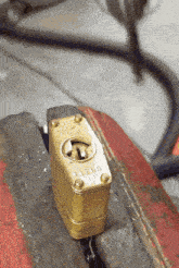 a close up of a brass padlock with the numbers 72912