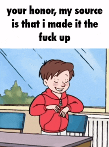 Horrid Henry My Source GIF - Horrid Henry My Source I Made It Up GIFs