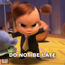 do not be late tina templeton the boss baby family business you cant be late be early