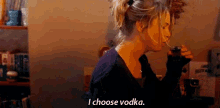 I Choose Vodka - Bridget Jones GIF - Vodka Shots Drunk GIFs