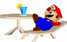 Pina Colada Mario GIF - Pina Colada Mario Mario Party GIFs