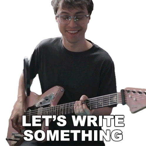 Lets Write Something Hunter Engel Sticker - Lets Write Something Hunter Engel Agufish Stickers