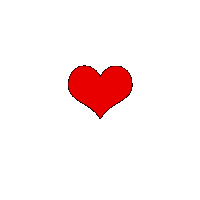 a drawing of a broken red heart with lightning bolts