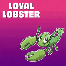 a picture of a loyal lobster with a pink background
