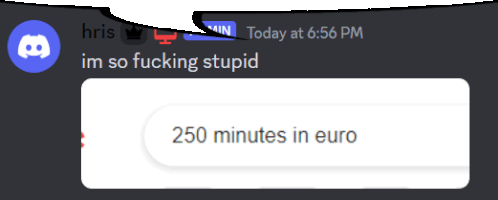 250 Minutes In Euro Sticker - 250 Minutes In Euro Stickers