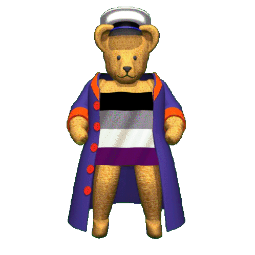 Asexual Teddy Bear Asexual Sticker Sticker - Asexual Teddy Bear Asexual Sticker Asexual Stickers