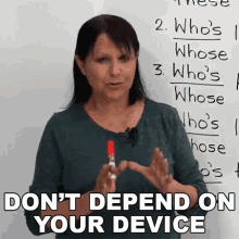 Dont Depend On Your Device Rebecca GIF - Dont Depend On Your Device Rebecca Engvid GIFs