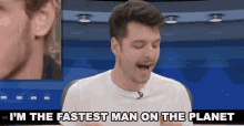 Im The Fastest Man On The Planet Benedict Townsend GIF - Im The Fastest Man On The Planet Benedict Townsend Youtuber News GIFs