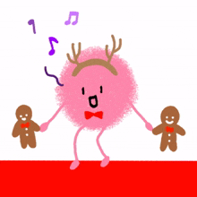 pink dust deer dancing chrismat