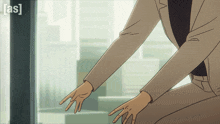 a cartoon drawing of a person 's hands with the words [ as ] on the bottom right