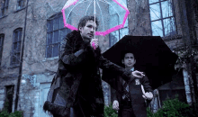 Aidan Gallagher The Umbrella Acadamy GIF - Aidan Gallagher The Umbrella Acadamy Pink Umbrella GIFs