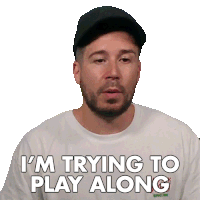 Im Trying To Play Along Vinny Guadagnino Sticker - Im Trying To Play Along Vinny Guadagnino Jersey Shore Family Vacation Stickers