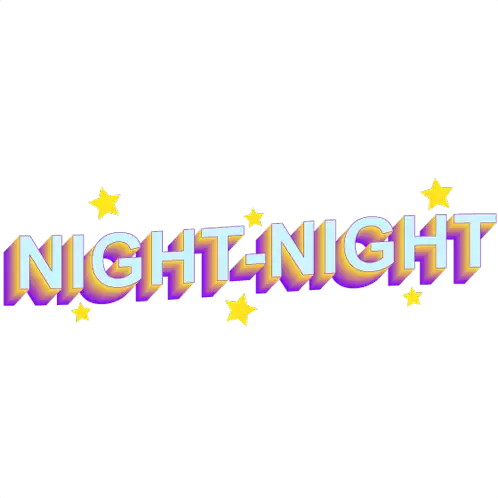 Night Night Goodnight Sticker - Night Night Goodnight Sleep Well Stickers