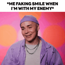 Me Faking Smile When I'M With My Enemy Q GIF