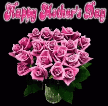Happy Mothers Day Pink Roses GIF - Happy Mothers Day Pink Roses GIFs