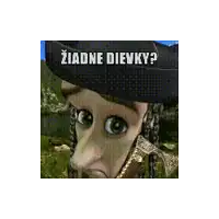 a picture of a cartoon character with the words ziadne dievky