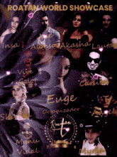 a poster for a roatan world showcase with a bunch of people on it