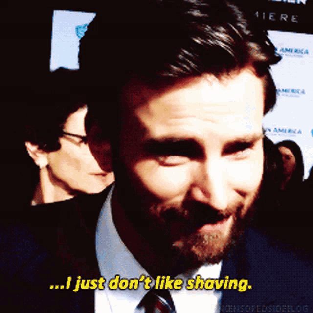 I Just Dont Like Shaving Lazy GIF I Just Dont Like Shaving Lazy Chris Evans Discover Share GIFs