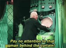 Wizard Of Oz Pay No Attention GIF