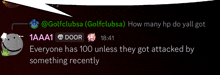 a screenshot of a golf club on facebook