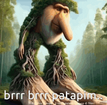 a painting of a monster with the words brrr brrr patapim written below it