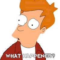 What Happened Philip J Fry Sticker - What Happened Philip J Fry Futurama Stickers