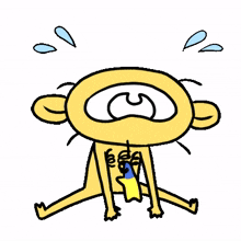 yellow monkey blue banana friends crying support