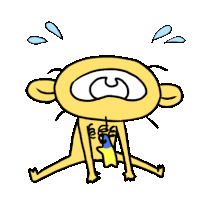 Yellow Monkey Blue Banana Sticker - Yellow Monkey Blue Banana Friends Stickers