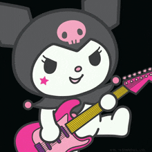 a picture of a cartoon character playing a guitar