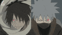 two anime characters are standing next to each other with tiktok in the corner
