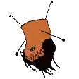 a cartoon drawing of a person doing a handstand on a white background