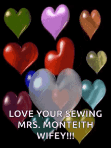 Hearts Balloon GIF - Hearts Balloon Love Your Sewing GIFs