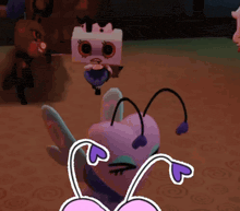 a cartoon of a butterfly with a heart on its wings