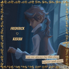 a picture of a man with the words frederick kieran
