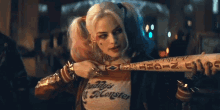 Harley Quinn Baseball Bat GIF - Harley Quinn Baseball Bat Shot GIFs