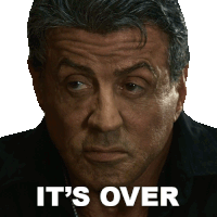 It'S Over Barney Ross Sticker - It'S Over Barney Ross Sylvester Stallone Stickers