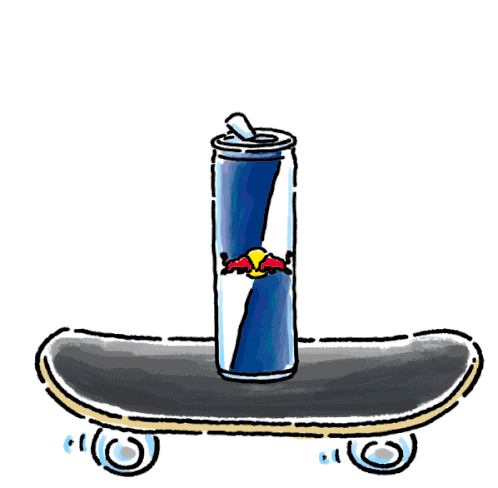 Red Bull Sticker - Skateboard Red Bull Kick Flip - Discover & GIFs