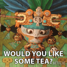 Would You Like Some Tea Widow Queen GIF - Would You Like Some Tea Widow Queen Maya And The Three GIFs