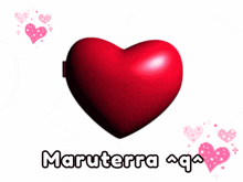 a heart with a picture of a woman and the name maruterra
